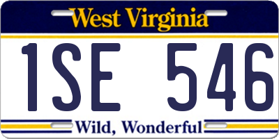 WV license plate 1SE546