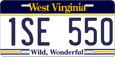 WV license plate 1SE550