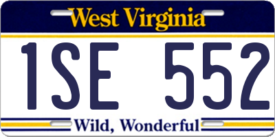 WV license plate 1SE552
