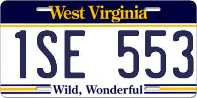 WV license plate 1SE553