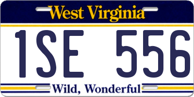 WV license plate 1SE556