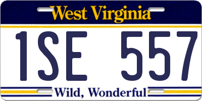 WV license plate 1SE557