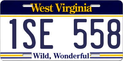 WV license plate 1SE558