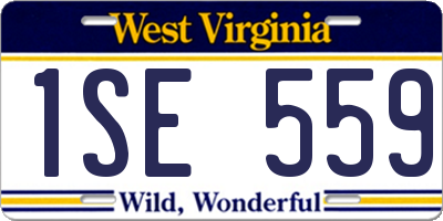 WV license plate 1SE559