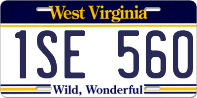 WV license plate 1SE560