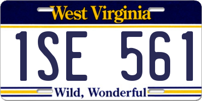 WV license plate 1SE561