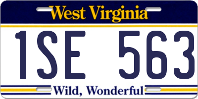WV license plate 1SE563