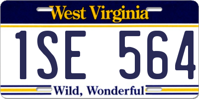 WV license plate 1SE564