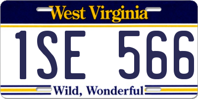WV license plate 1SE566