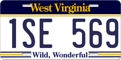 WV license plate 1SE569