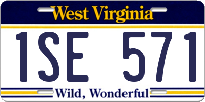 WV license plate 1SE571