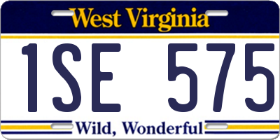 WV license plate 1SE575