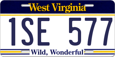 WV license plate 1SE577