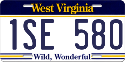WV license plate 1SE580
