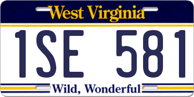 WV license plate 1SE581