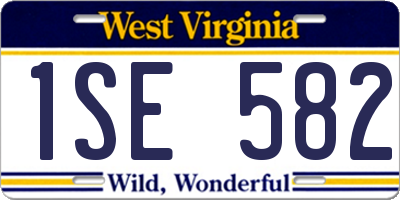 WV license plate 1SE582
