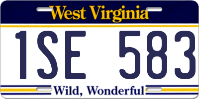 WV license plate 1SE583