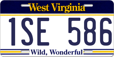 WV license plate 1SE586