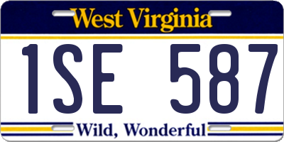 WV license plate 1SE587