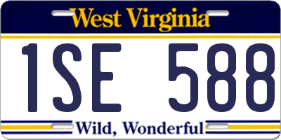 WV license plate 1SE588