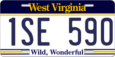 WV license plate 1SE590