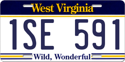 WV license plate 1SE591