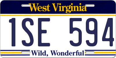 WV license plate 1SE594