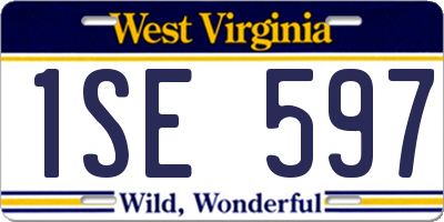 WV license plate 1SE597