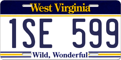 WV license plate 1SE599