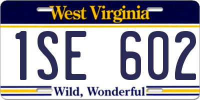 WV license plate 1SE602