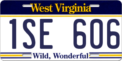 WV license plate 1SE606