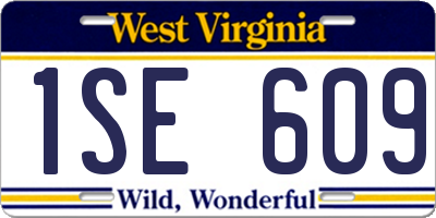 WV license plate 1SE609