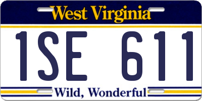 WV license plate 1SE611