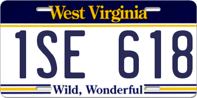 WV license plate 1SE618