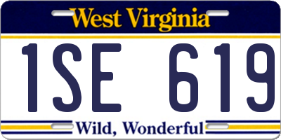 WV license plate 1SE619