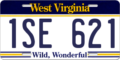 WV license plate 1SE621