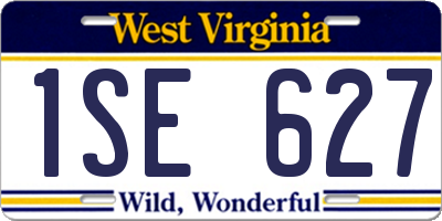 WV license plate 1SE627