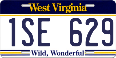 WV license plate 1SE629