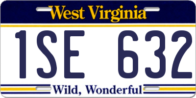 WV license plate 1SE632
