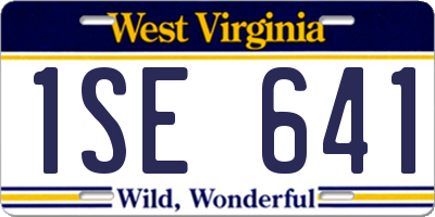 WV license plate 1SE641