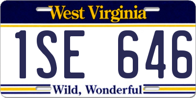 WV license plate 1SE646