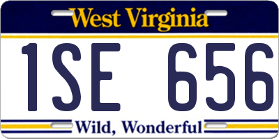 WV license plate 1SE656