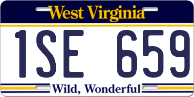 WV license plate 1SE659