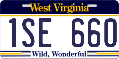 WV license plate 1SE660