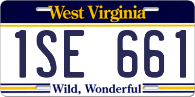WV license plate 1SE661