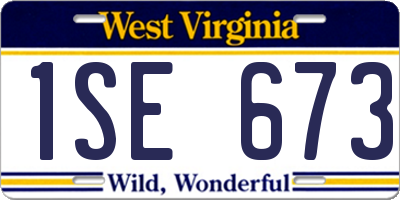 WV license plate 1SE673