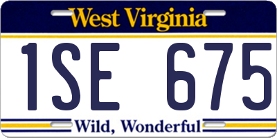 WV license plate 1SE675