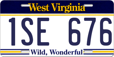 WV license plate 1SE676