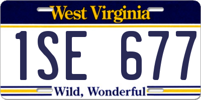 WV license plate 1SE677