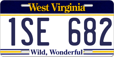 WV license plate 1SE682